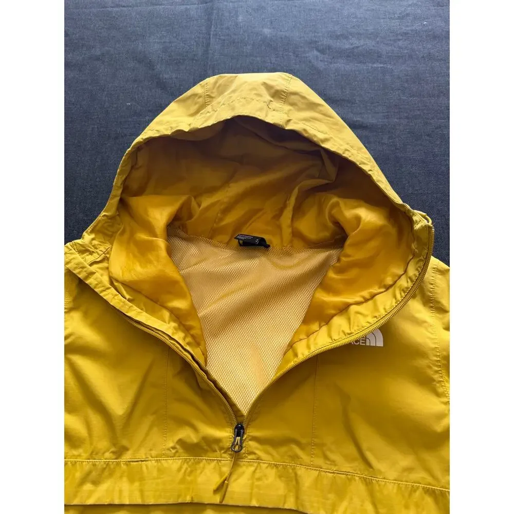 The North Face Yellow Windbreaker Jacket Men's M Half Zip Hooded